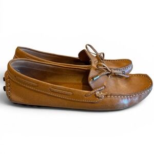 Mercanti Fiorentini Women's 8 Tan Leather Driving Loafers MF-3200 Made in Brazil